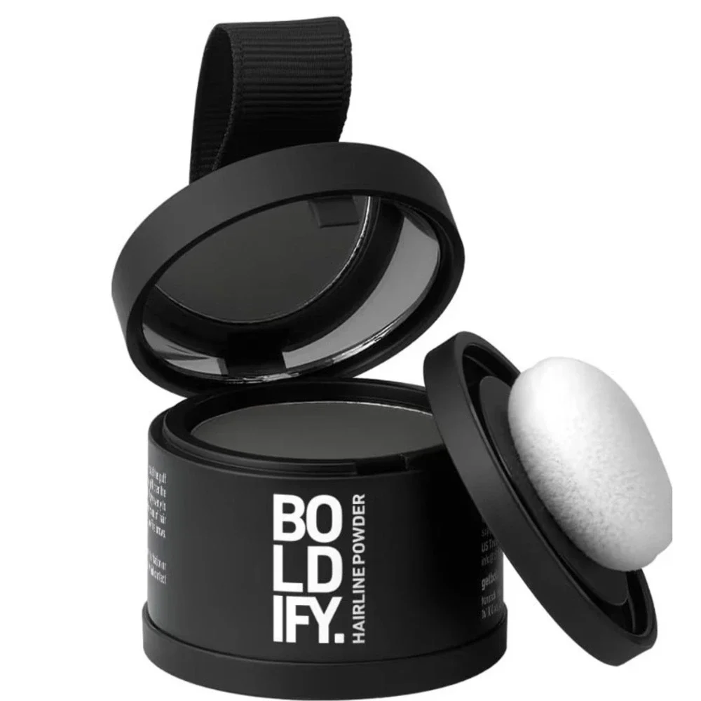 Boldify Hairline Powder, Root Touch Up Hair Color Dark Gray 4g